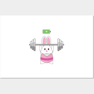 Weightlifting Bunny Posters and Art